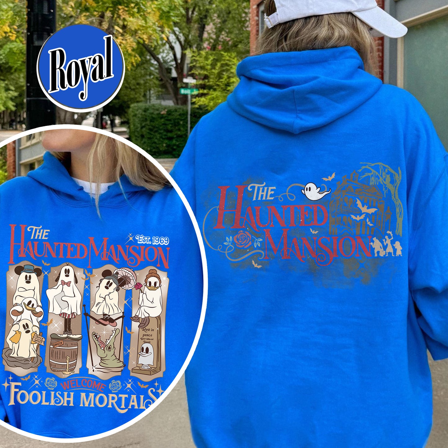 Halloween Hoodie, Haunted Mansion Halloween Hoodie, Not So Scary Halloween Party Hoodie