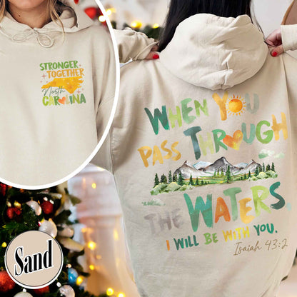 North Carolina Stronger Than the Storm Hoodie, North Carolina Strong Hoodie, Helping Out Western NC Families, North Carolina Stronger Hoodie