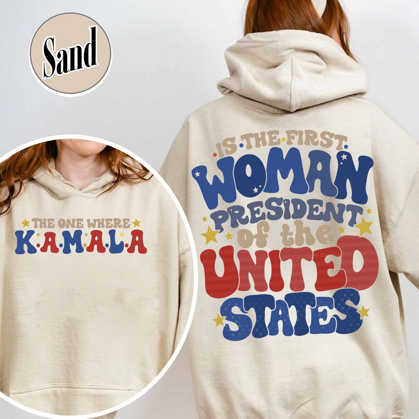 Election Hoodie, the One Where Kamala Is the First Woman President, Kamala Harris 2024 Election Hoodie