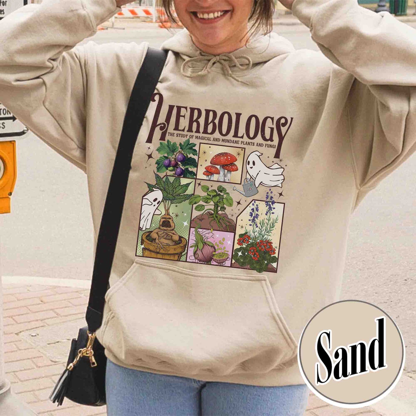 Halloween Hoodie, Herbology Plants Hoodie, Gardening Hoodie, Cute Ghost Hoodie