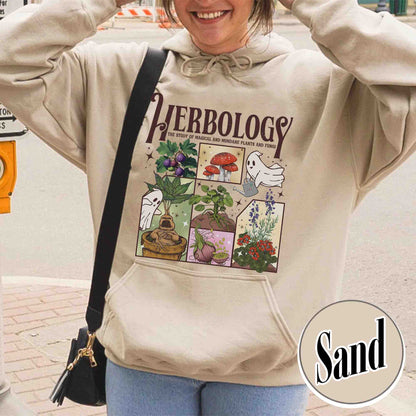 Halloween Hoodie, Herbology Plants Hoodie, Gardening Hoodie, Cute Ghost Hoodie
