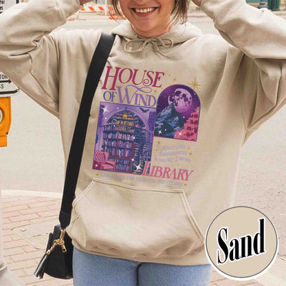 Bookish Hoodie, House of Wind Library Hoodie, Acotar Hoodie, Library Velaris Hoodie