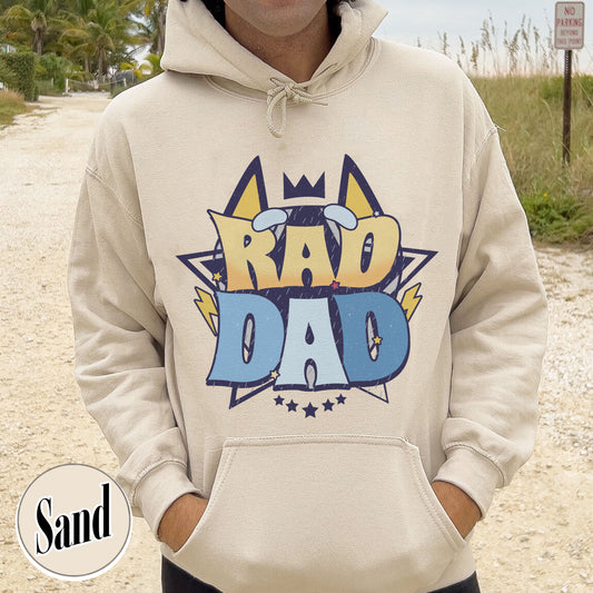 Rad Dad Hoodie, Fathers Day Gift, Rad Like Dad Hoodie, Dad Matching Hoodie, Cool Dads Club, Kids Hoodie For Fathers Day, The Girl Father Hoodie