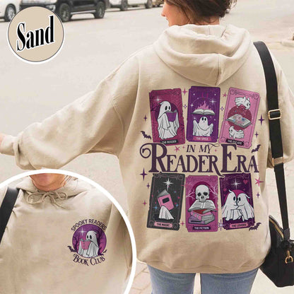 Booklover Hoodie, in My Reading Era Hoodie, Tarot Cards With Book Hoodie, Spooky Reader Hoodie