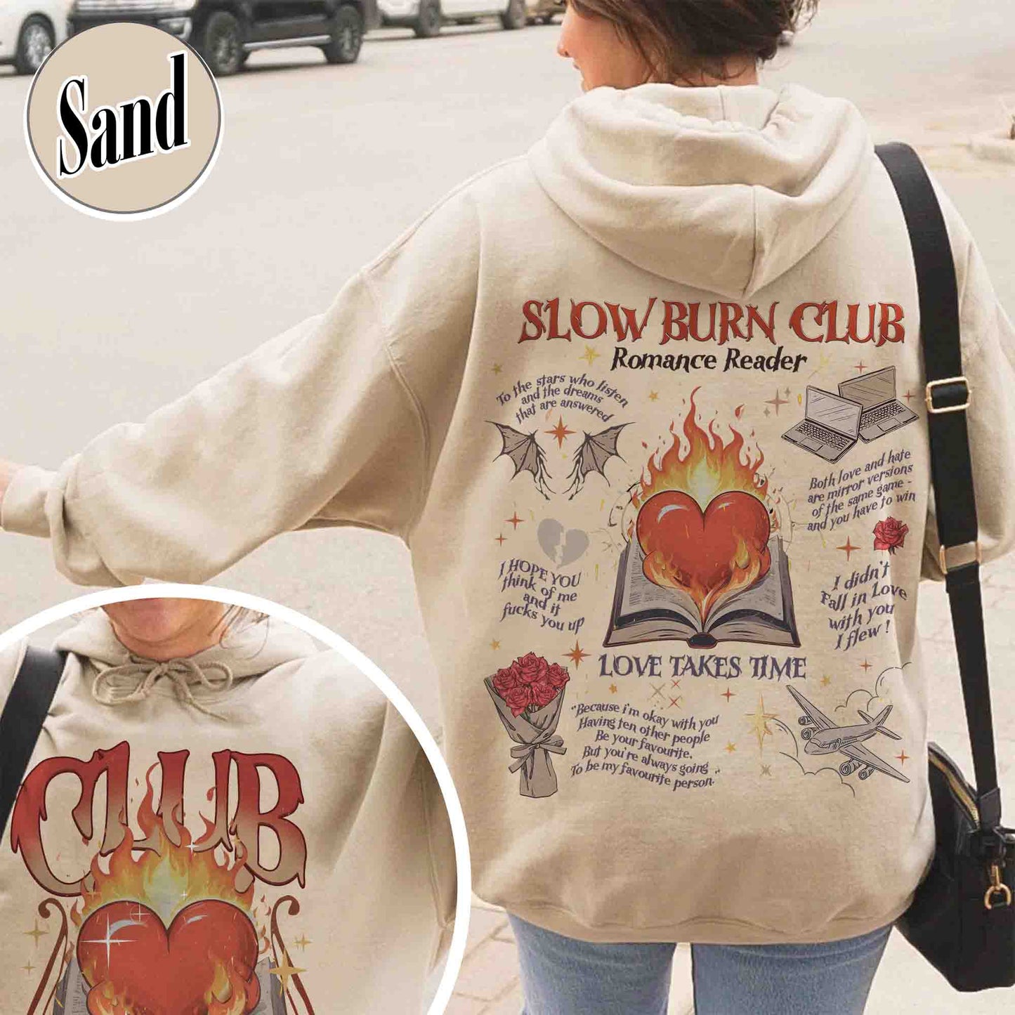 Bookish Hoodie, Slow Burn Book Club Hoodie, Romance Reader Book Club Hoodie