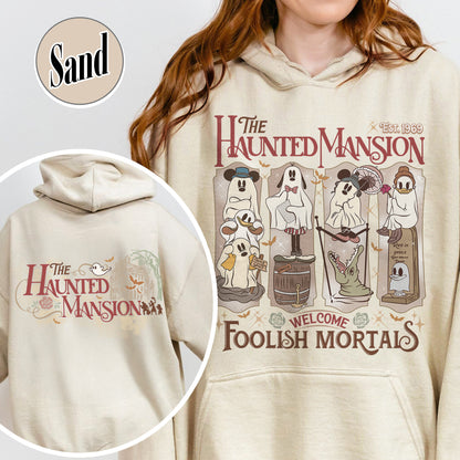 Halloween Hoodie, Haunted Mansion Halloween Hoodie, Not So Scary Halloween Party Hoodie