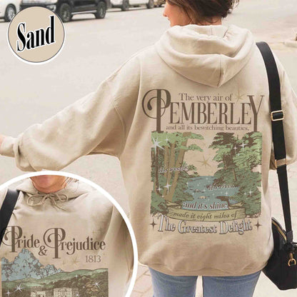 Bookish Hoodie, Pemberley Est 1813 Hoodie, Pride and Prejudice Hoodie, Jane Austen Mr Darcy Hoodie