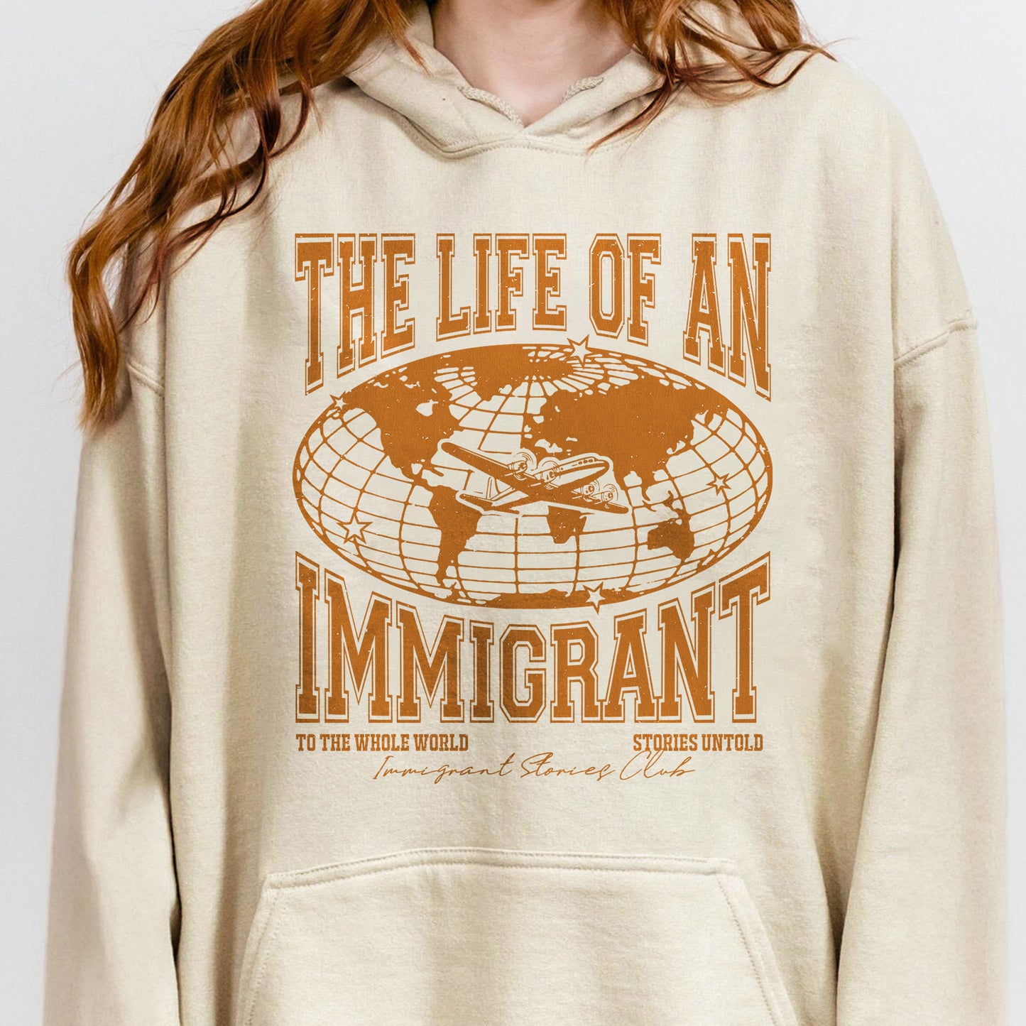 The Life of an Immigrant Hoodie, The Life of a Hoodie, Empowerment Graphic Hoodie, Statement Top, Quote Hoodie, Gift for Her Him