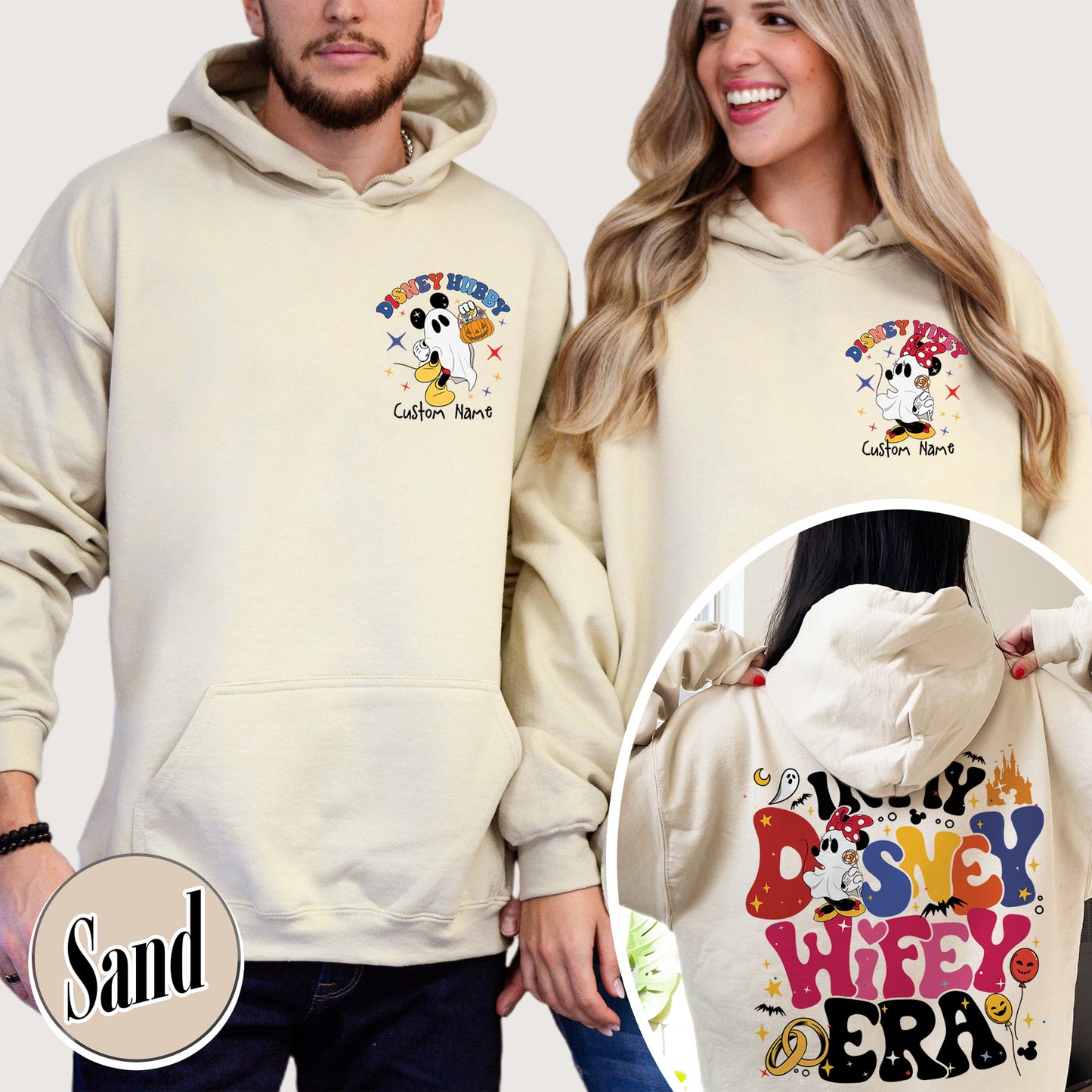 Couples Disney Epcot Hoodie, Custom Wife Husband Hoodie, in My Disney Hubby Era Hoodie