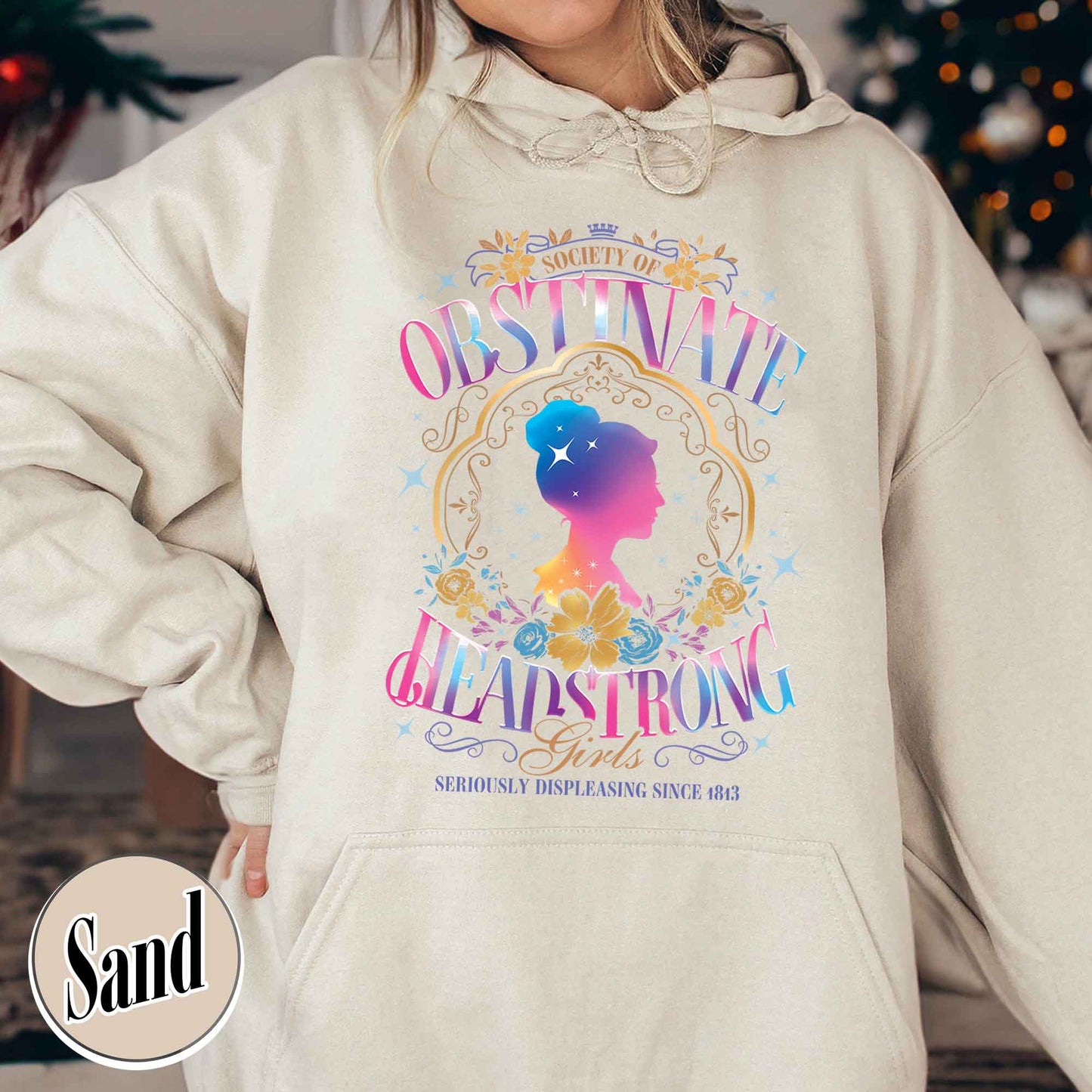 Society of Obstinate Headstrong Girls Hoodie, Pride and Prejudice Hoodie, Strong Girl Hoodie, Feminist Hoodie, Book Lover Gift, Power Girl Head Hoodie