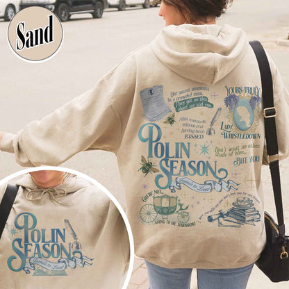 Penelope Colin Bridgerton Season 3 Hoodie, Polin Season, Penelope And Colin Hoodie, Spill The Tea Lady Whistledown's Society Papers Hoodie