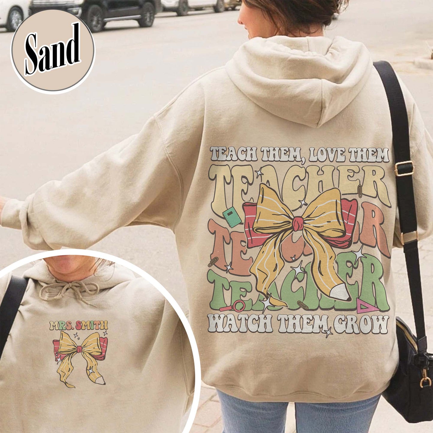 Customized Teacher Hoodie, Back to School Hoodie, Teacher Gifts, Teacher Team Hoodie, Teacher Teach Team Love Them Hoodie