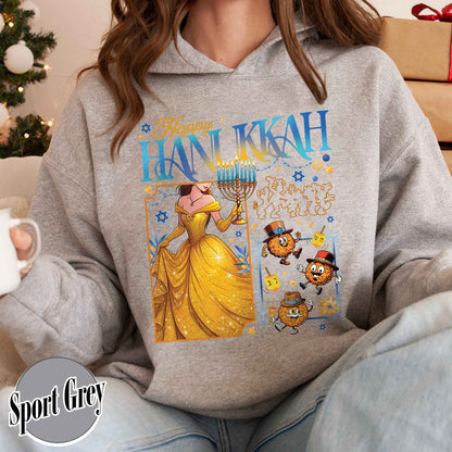 Happy Hanukkah Hoodie, Menorah Hoodie, Hanukah Menorah Dreidel, Happy Hannukah Merry Christmas Hoodie, Chanukah Hoodie, Jewish Holiday