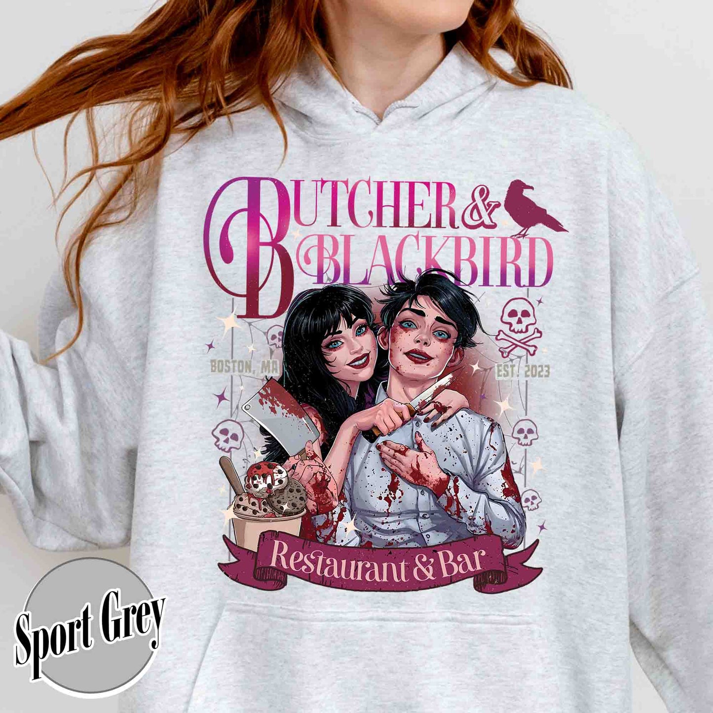 Bookish Hoodie, Butcher and Blackbird Hoodie, Dark Romance Social Club Hoodie, Booklover Gift