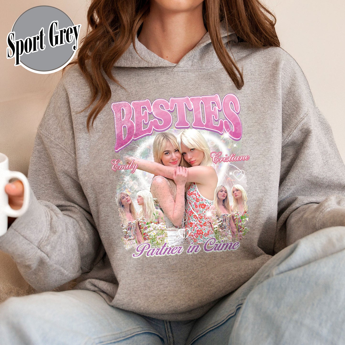 Custom Best Friend Hoodie, Besties BFF Bootleg Hoodie, Best Friend Birthday Hoodie