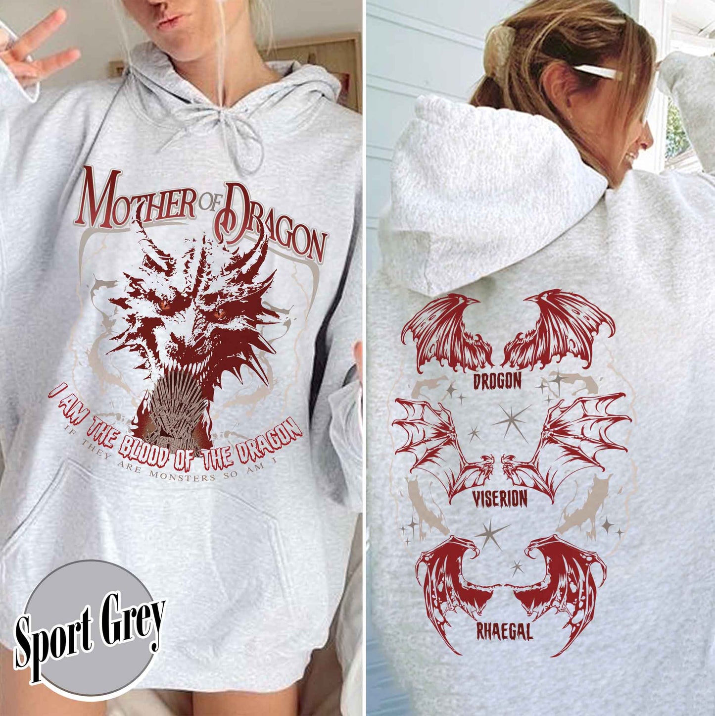Father of the Dragon Hoodie, Mother of Dragons Hoodie, Mother of Dragon Year of the Dragon, Father of Dragons Hoodie, GOT Hoodie
