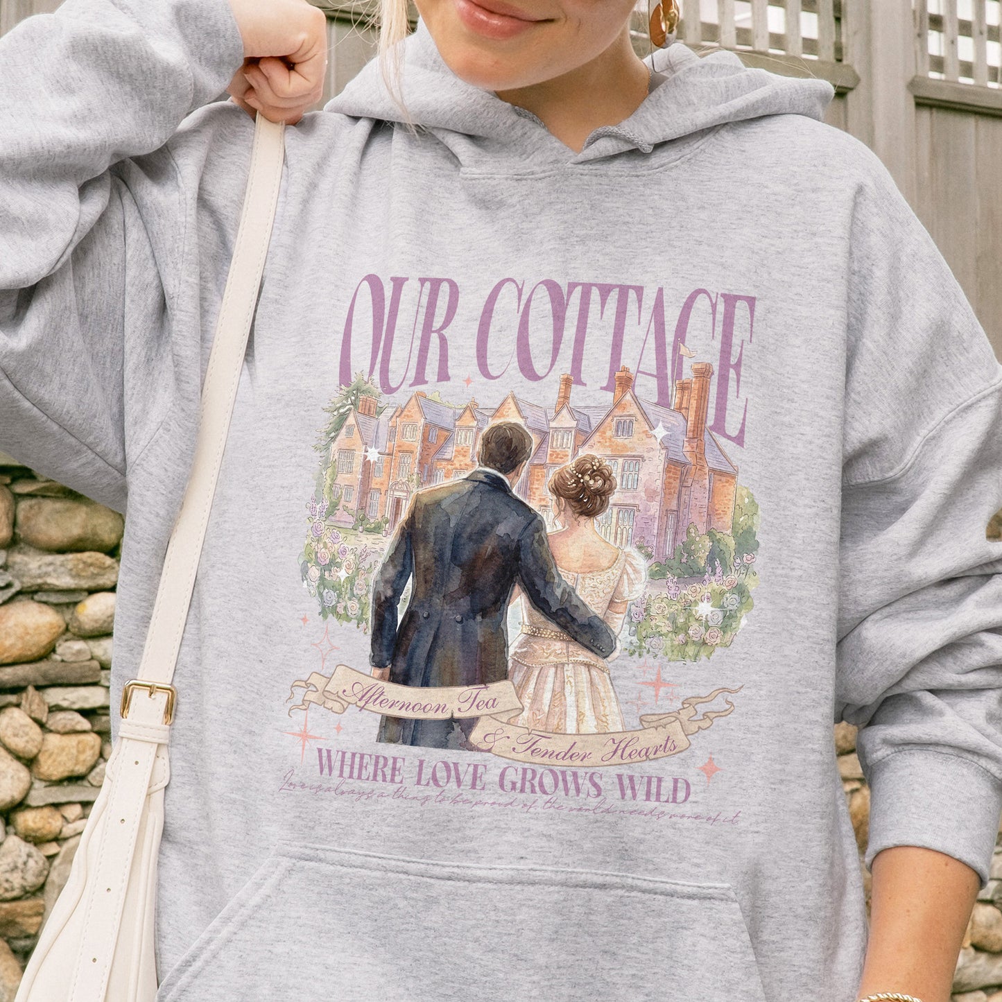 Our Cottage, Bridgerton Regency Romance Inspired, Benedict and Sophie, Bookish Gift, Booklover Hoodie