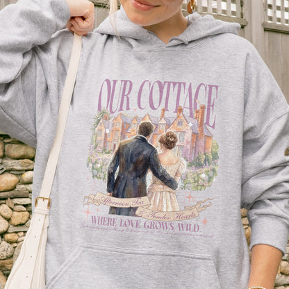 Our Cottage, Bridgerton Regency Romance Inspired, Benedict and Sophie, Bookish Gift, Booklover Hoodie