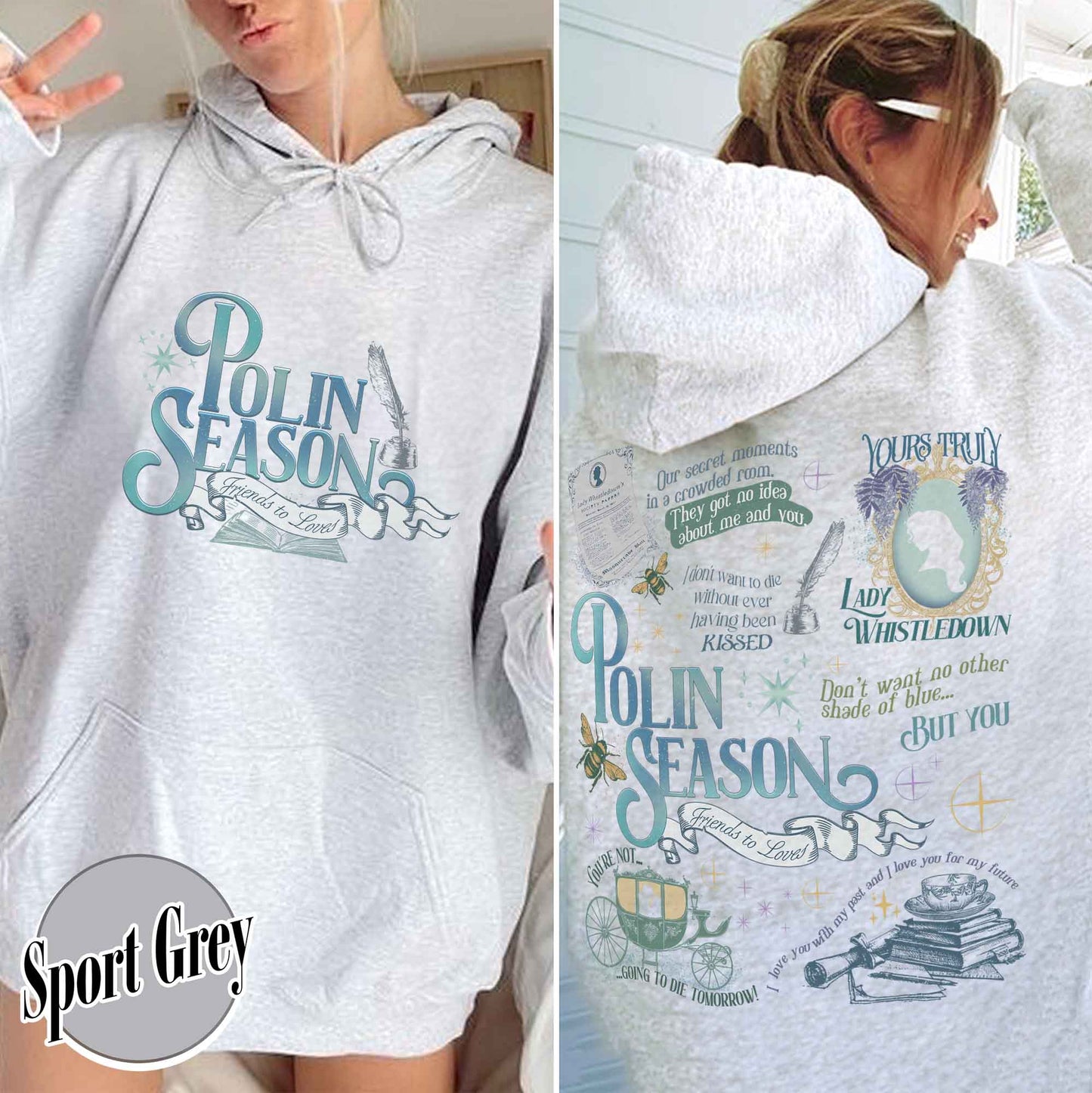 Penelope Colin Bridgerton Season 3 Hoodie, Polin Season, Penelope And Colin Hoodie, Spill The Tea Lady Whistledown's Society Papers Hoodie