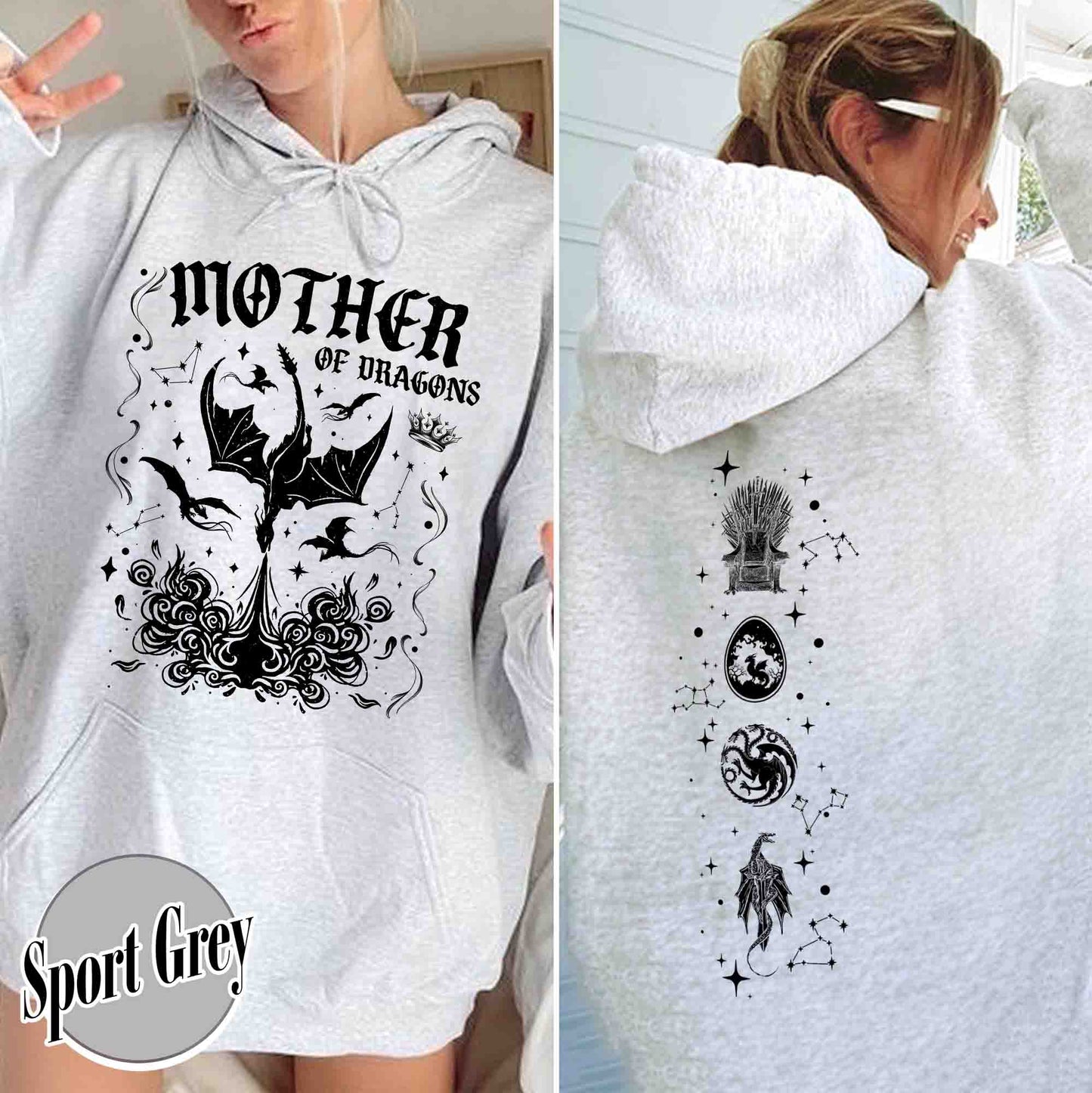 Mother Of Dragons Hoodie, Mother Of The Dragons, GoT Gift, Dragon Hoodie, Dragon Lover Shirt, Gift For Her