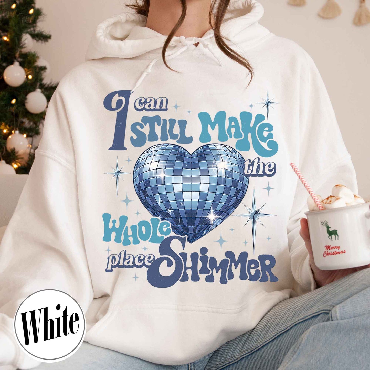 I Can Still Make the Whole Place Shimmer, Bejeweled Hoodie, Music Lover, Lover Lyrics Hoodie, Lover Album Hoodie, Gift for Her, Soft Girl Aesthetic