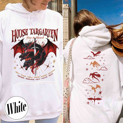 HOTD Hoodie, House of the D Hoodie, GOT Hoodie, Meleys, Hoodie With Dragons, Dragon Lovers Hoodie, Targaryen Hoodie, Team Black, Dragons
