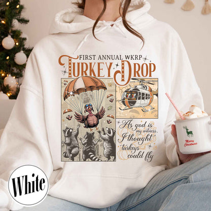 Turkey Drop Hoodie, First Annual Thanksgiving Hoodie, Thanksgiving Hoodie, Thanksgiving Humorous Hoodie, Retro Pumpkin Season Hoodie, Fall Hoodie