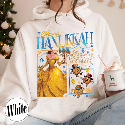 Happy Hanukkah Hoodie, Menorah Hoodie, Hanukah Menorah Dreidel, Happy Hannukah Merry Christmas Hoodie, Chanukah Hoodie, Jewish Holiday