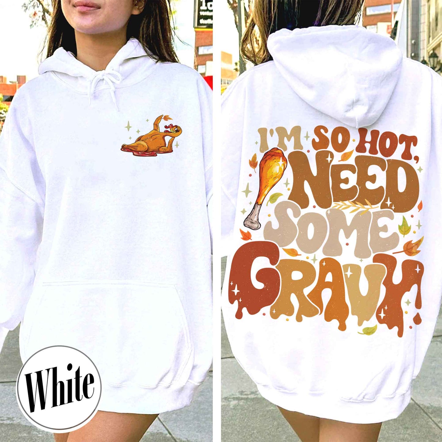 Couple Matching Thanksgiving Hoodie, Thanksgiving Couples Hoodie, Thanksgiving Hoodie for Couples, Gravy and Turkey Couple Hoodie, Im So Hot Hoodie