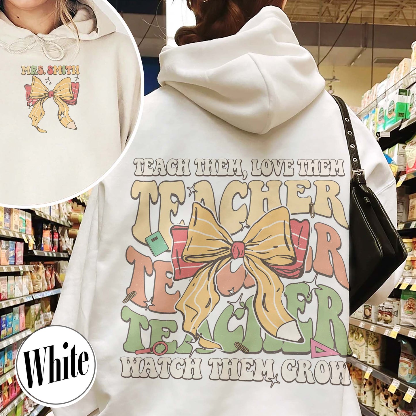 Customized Teacher Hoodie, Back to School Hoodie, Teacher Gifts, Teacher Team Hoodie, Teacher Teach Team Love Them Hoodie