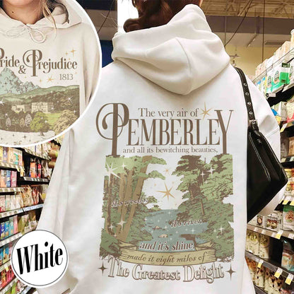 Bookish Hoodie, Pemberley Est 1813 Hoodie, Pride and Prejudice Hoodie, Jane Austen Mr Darcy Hoodie