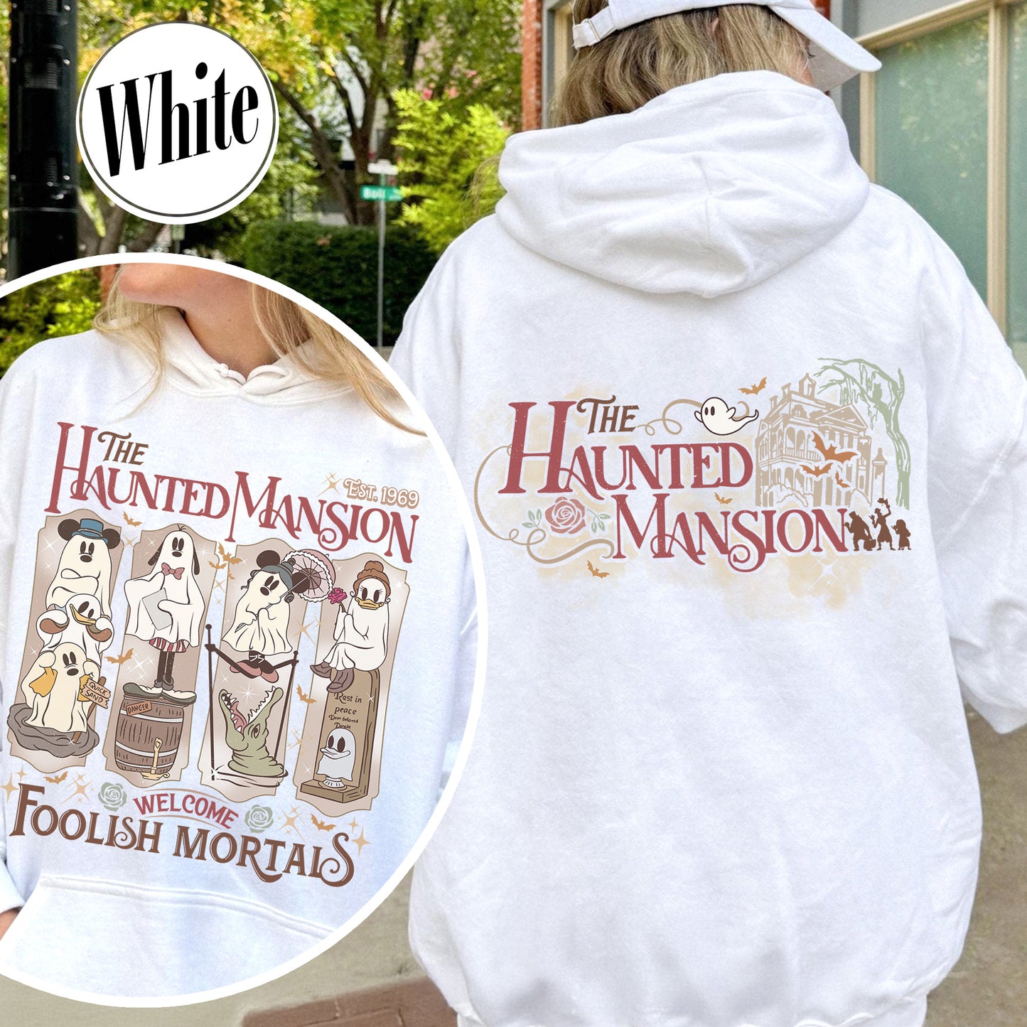 Halloween Hoodie, Haunted Mansion Halloween Hoodie, Not So Scary Halloween Party Hoodie