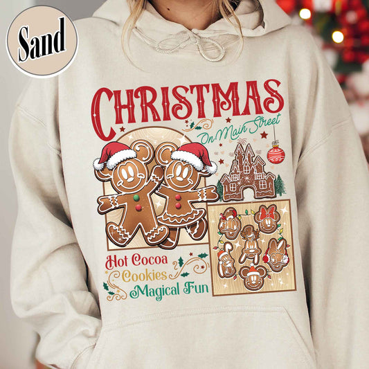 Ginger Cookies Christmas Hoodie, Christmas on Main Street Hoodie, Christmas on the Main Street, Christmas Cookies Hoodie, Christmas Trip Hoodie