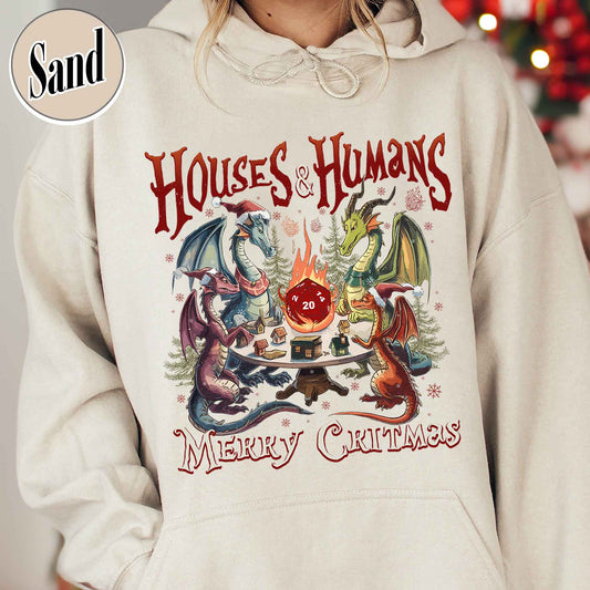 Dungeon and Dragon Hoodie, Houses and Humans D&D Shirt, Dnd Gifts, Christmas Dnd Shirt, Dungeons and Dragons Gifts Husband, Dungeons Game Gifts