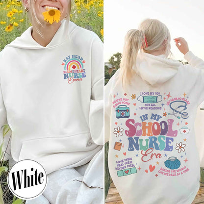 Personalized School Nurse Hoodie, Custom Nurse Hoodies, Nursing School Hoodie, Nursing School Gift, in My Nursing School Era Hoodie