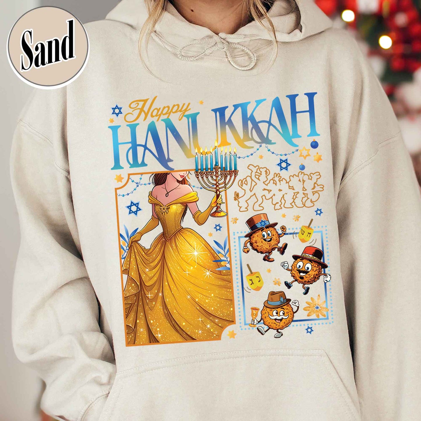 Happy Hanukkah Hoodie, Menorah Hoodie, Hanukah Menorah Dreidel, Happy Hannukah Merry Christmas Hoodie, Chanukah Hoodie, Jewish Holiday