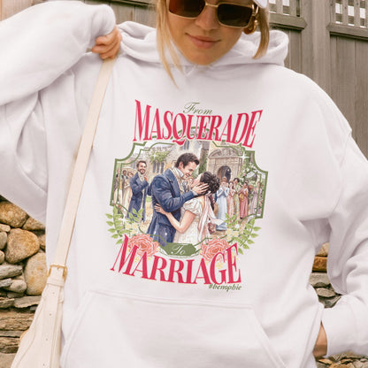 From Masquerade to Marriage #benophie Regency Wedding, Bridgerton Inspired Romance Book Lover Hoodie