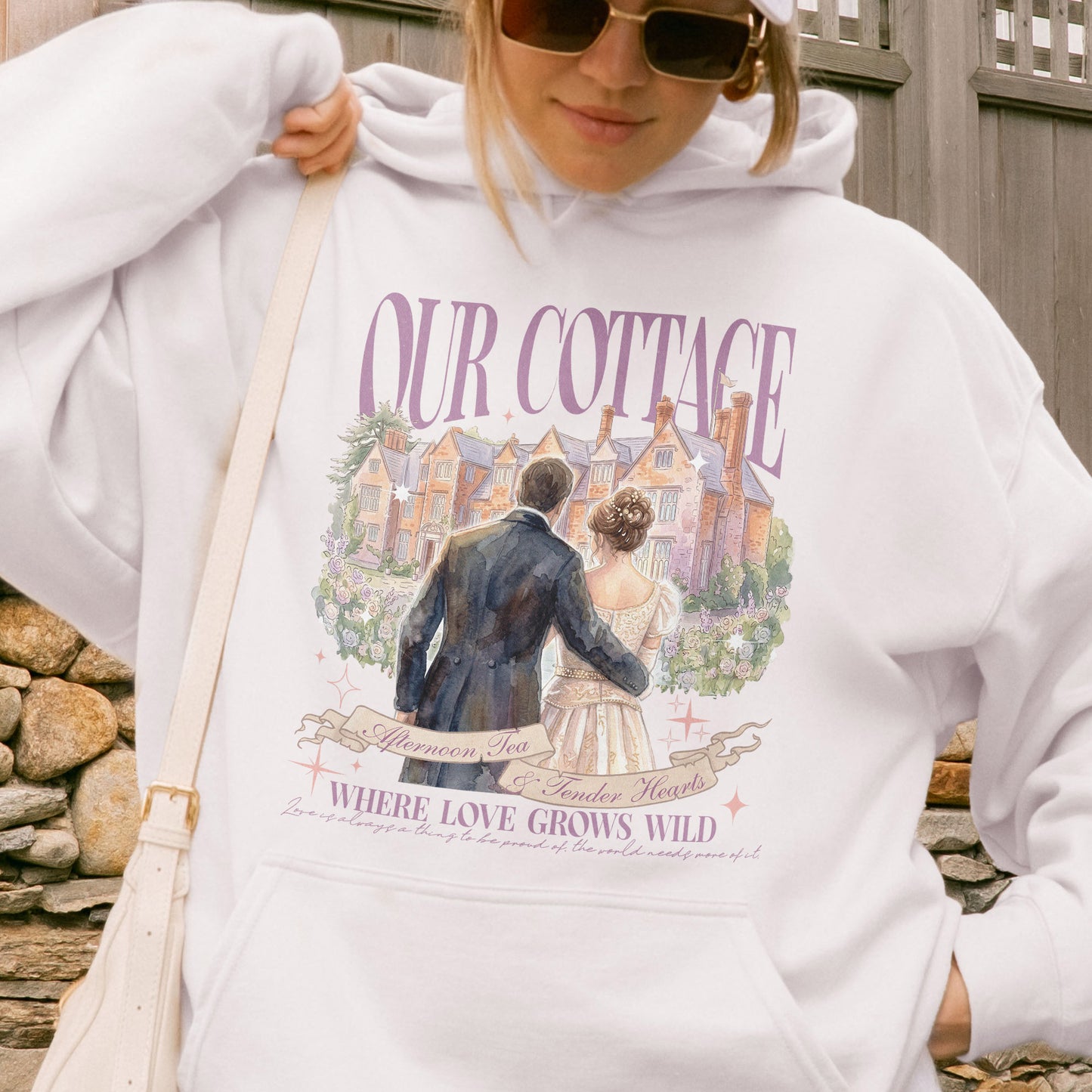 Our Cottage, Bridgerton Regency Romance Inspired, Benedict and Sophie, Bookish Gift, Booklover Hoodie