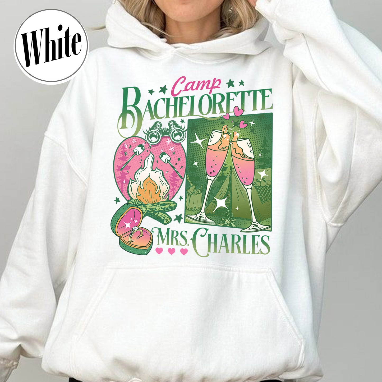 Bachelorette Hoodie, Custom Camp Bachelorette Party Hoodie, Hiking Bridal Party Hoodie