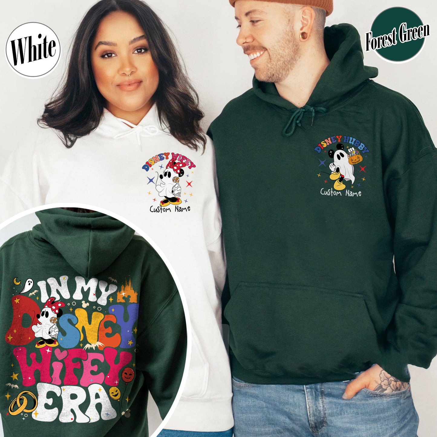 Couples Disney Epcot Hoodie, Custom Wife Husband Hoodie, in My Disney Hubby Era Hoodie
