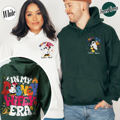Couples Disney Epcot Hoodie, Custom Wife Husband Hoodie, in My Disney Hubby Era Hoodie