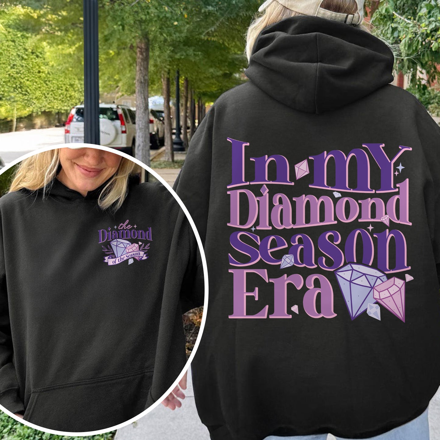 In My Diamond Season Era, Bridgerton Inspired Regency Aesthetic for Book Lover Hoodie