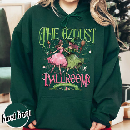 The Musical Ozdust Ballroom Hoodie, Dancing Through Life Shirt, Wicked Musical Shirt, Witch Broomstick Shirt, Green Witch Shirt, Pink Witch Shirt