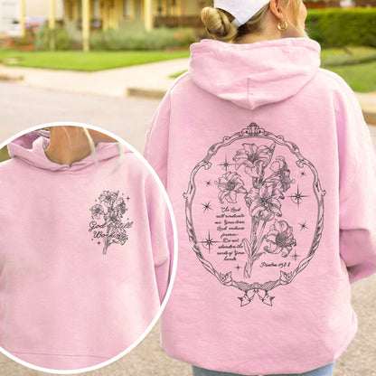God’s Still Working – Vintage Botanical Faith & Psalm 138:8 Illustration Hoodie