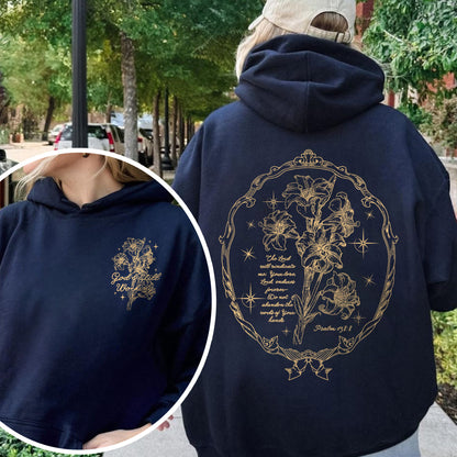 God’s Still Working – Vintage Botanical Faith & Psalm 138:8 Illustration Hoodie