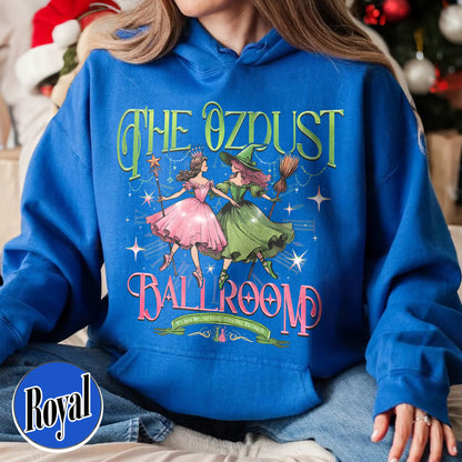 The Musical Ozdust Ballroom Hoodie, Dancing Through Life Shirt, Wicked Musical Shirt, Witch Broomstick Shirt, Green Witch Shirt, Pink Witch Shirt