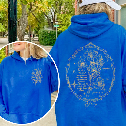 God’s Still Working – Vintage Botanical Faith & Psalm 138:8 Illustration Hoodie