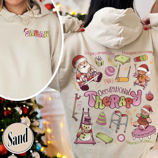 Occupational Therapy Hoodie, Occupational Therapist Xmas, Occupational Therapy Christmas Hoodie, OT Hoodie, Mental Health Hoodie, Gift for Nurses