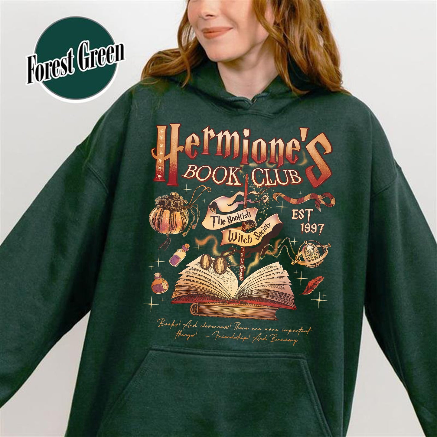 Hermione's Book Club Hoodie,The Bookish Witch Society Hoodie,Book Club Hoodie, HP Hoodie