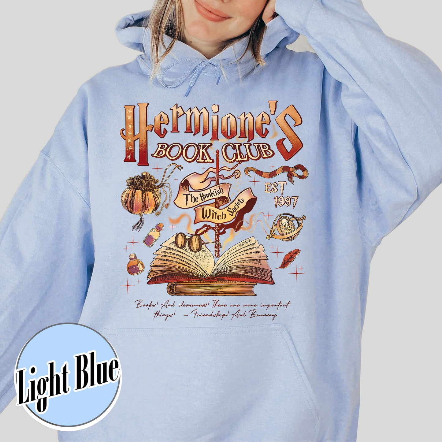 Hermione's Book Club Hoodie,The Bookish Witch Society Hoodie,Book Club Hoodie, HP Hoodie